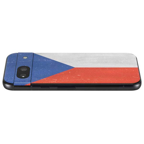 Czech Republic Flag Distressed Google Pixel 8a Skin